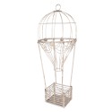 Clayre & Eef Image de décoration Montgolfière Ø 31x82 cm Blanc Métal