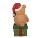 Clayre & Eef Weihnachtsdekorationsfigur Bär 14x14x25 cm Braun Kunststoff