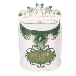Clayre & Eef Mailbox 27x10x42 cm White Metal