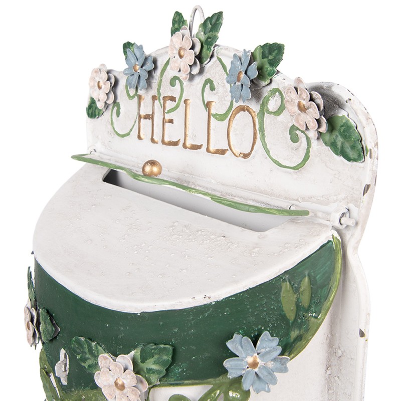 Clayre & Eef Mailbox 27x10x42 cm White Metal
