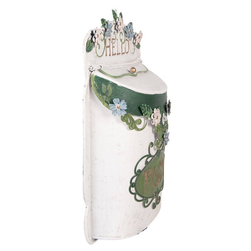 Clayre & Eef Mailbox 27x10x42 cm White Metal