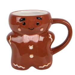 Clayre & Eef Mug Bonhomme en pain d‘épice 250 ml Marron Céramique