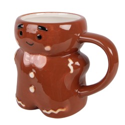 Clayre & Eef Mug Bonhomme en pain d‘épice 250 ml Marron Céramique