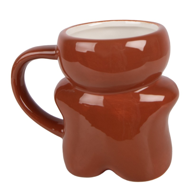Clayre & Eef Mug Bonhomme en pain d‘épice 250 ml Marron Céramique