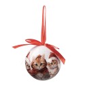 Clayre & Eef Palla di natale set di 14 8x8x8 cm Bianco Plastica