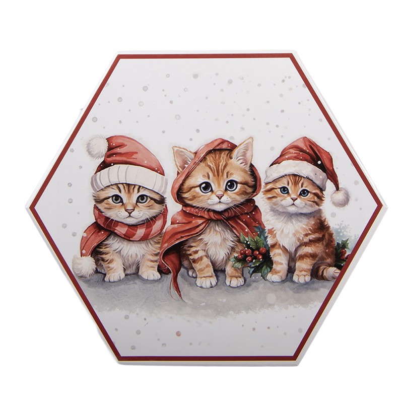 Clayre & Eef Palla di natale set di 14 8x8x8 cm Bianco Plastica