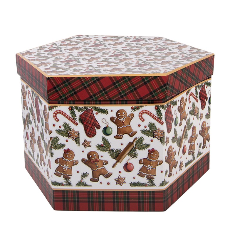 Clayre & Eef Christmas Bauble Set of 14 8x8x8 cm White Plastic