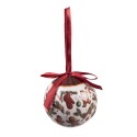 Clayre & Eef Christmas Bauble Set of 14 8x8x8 cm White Plastic