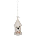 Clayre & Eef Birdhouse Ø 19x40 cm Beige Metal