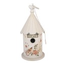 Clayre & Eef Birdhouse Ø 19x40 cm Beige Metal