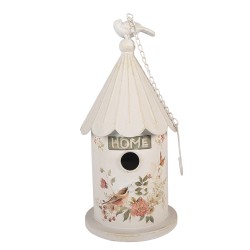 Clayre & Eef Vogelhaus Ø 19x40 cm Beige Metall