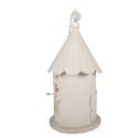 Clayre & Eef Birdhouse Ø 19x40 cm Beige Metal
