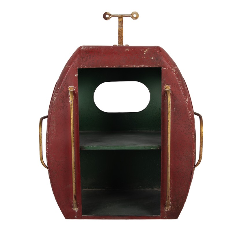 Clayre & Eef Mensola da parete 48x26x60 cm Rosso Metallo