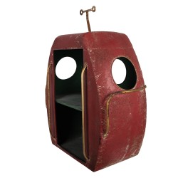 Clayre & Eef Mensola da parete 48x26x60 cm Rosso Metallo