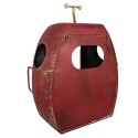 Clayre & Eef Mensola da parete 48x26x60 cm Rosso Metallo