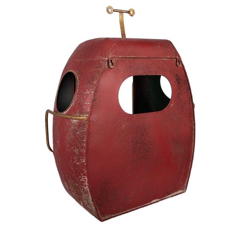 Clayre & Eef Mensola da parete 48x26x60 cm Rosso Metallo