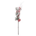 Clayre & Eef Décoration de Noël 11x7x60 cm Blanc Plastique