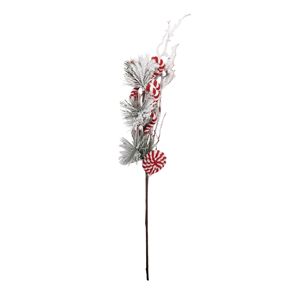 Clayre & Eef Kerstdecoratie 11x7x60 cm Wit Kunststof