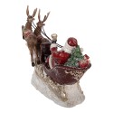 Clayre & Eef Weihnachtsdekorationsfigur Weihnachtsmann 42x14x36 cm Rot Kunststoff