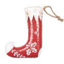 Clayre & Eef Ornamento Natalizio Calze di Natale 26x8x35 cm Rosso Metallo