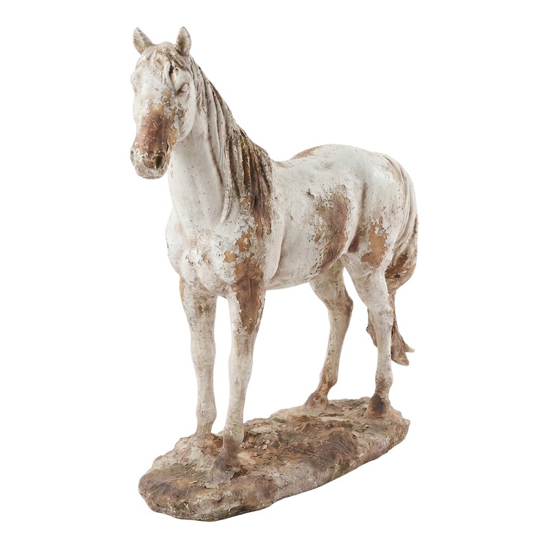 Clayre & Eef Image de décoration Cheval 73x23x64 cm Beige Matériau céramique