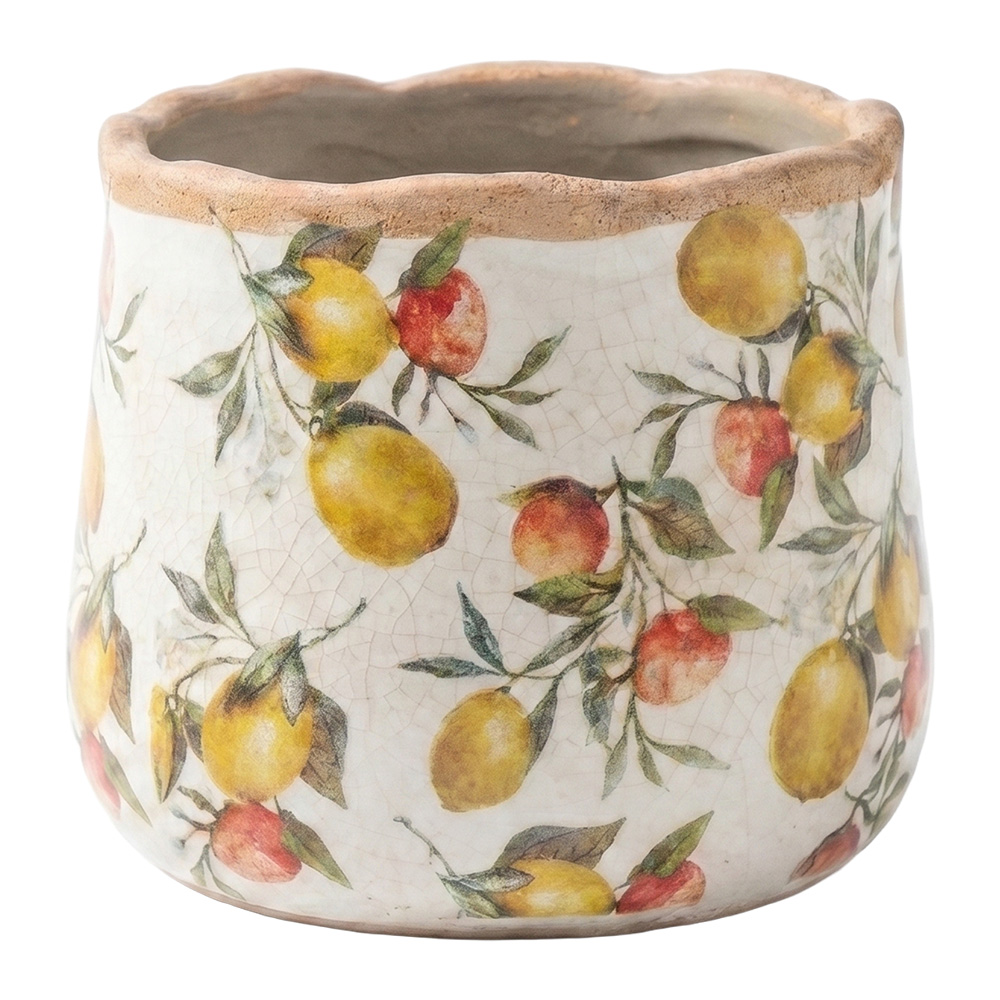 Clayre & Eef Bloempot Beige Keramiek