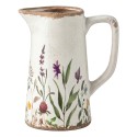 Clayre & Eef Decoration can Beige Ceramic Flowers