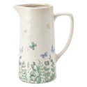 Clayre & Eef Decoratie Kan Beige Keramiek Vlinders
