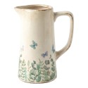 Clayre & Eef Decoratie Kan Beige Keramiek Vlinders