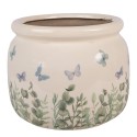 Clayre & Eef Fioriera Beige Ceramica