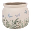 Clayre & Eef Blumentopf Beige Keramik