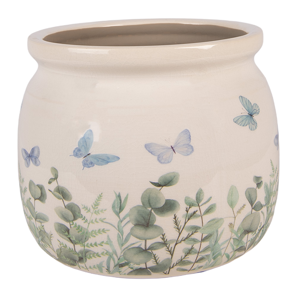 Clayre & Eef Bloempot Beige Keramiek