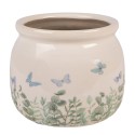 Clayre & Eef Fioriera Beige Ceramica