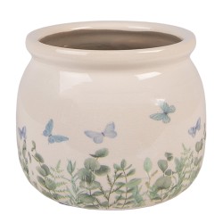 Clayre & Eef Fioriera Beige Ceramica