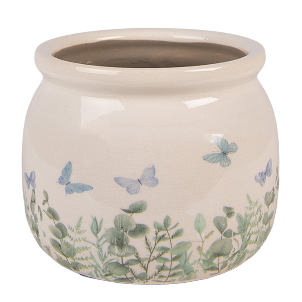 Clayre & Eef Bloempot Beige Keramiek