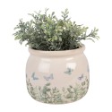Clayre & Eef Fioriera Beige Ceramica