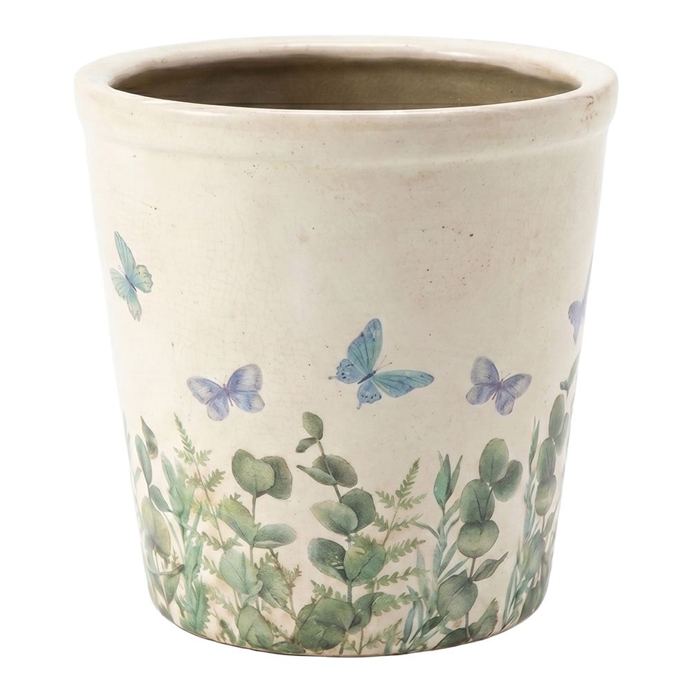 Clayre & Eef Bloempot Beige Keramiek