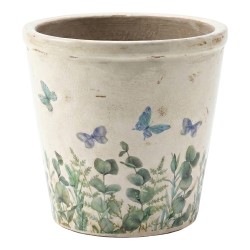 Clayre & Eef Fioriera Beige Ceramica