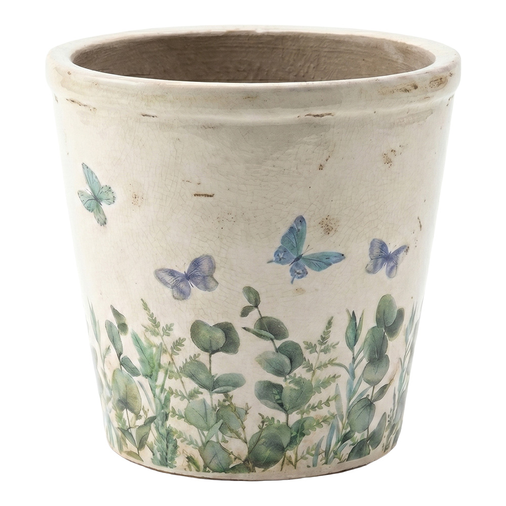 Clayre & Eef Bloempot Beige Keramiek