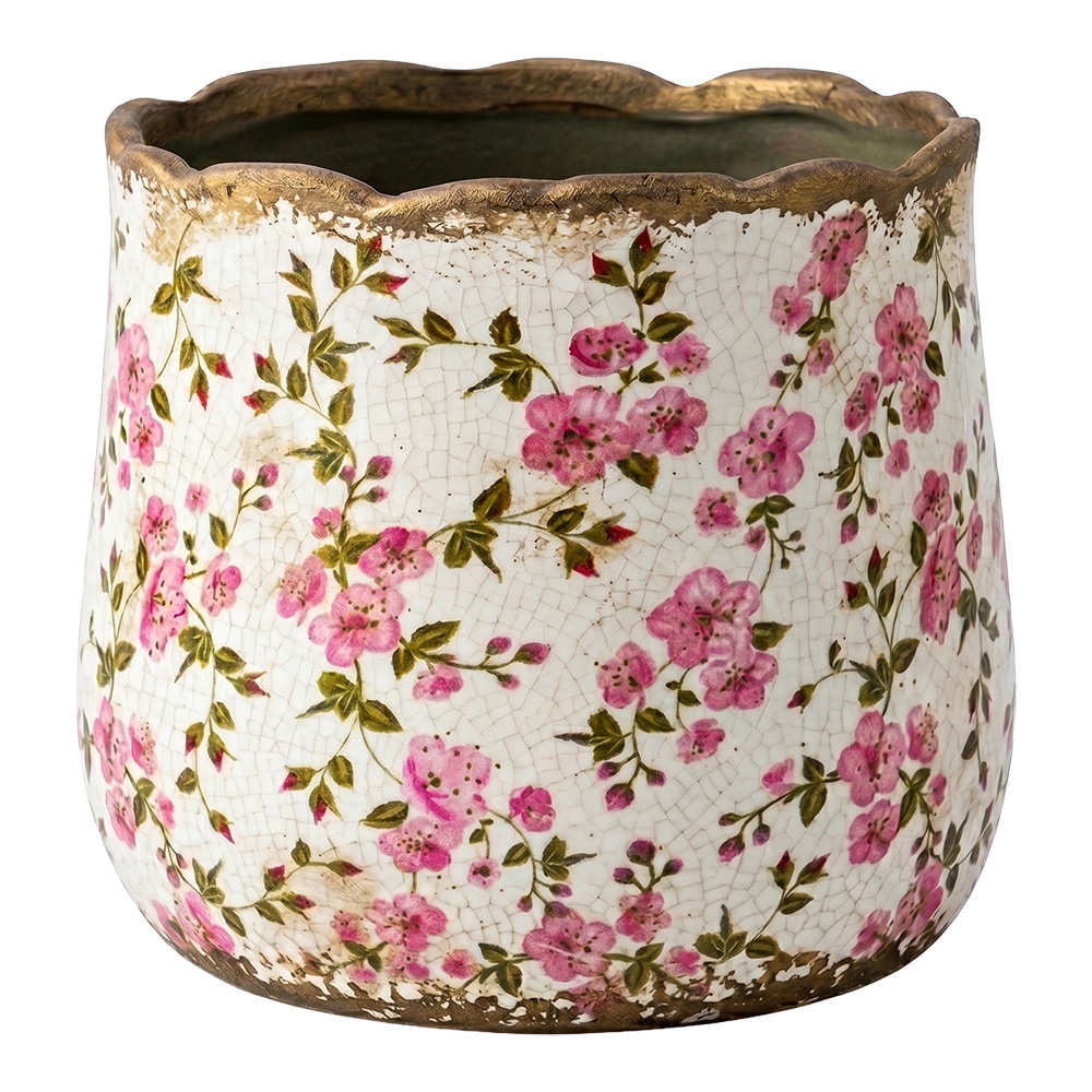 Clayre & Eef Bloempot Beige Keramiek