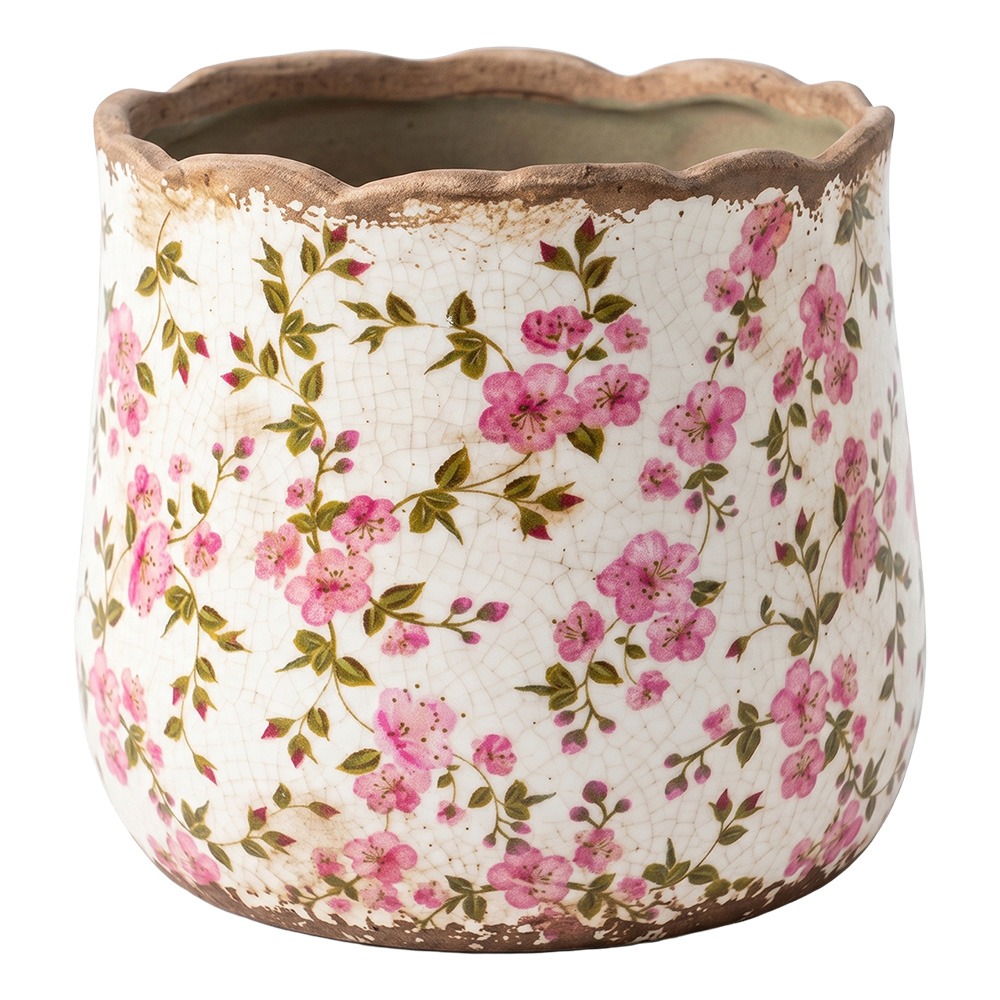 Clayre & Eef Bloempot Beige Keramiek