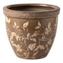 Clayre & Eef Bloempot Bruin Keramiek