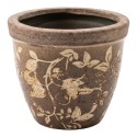 Clayre & Eef Bloempot Bruin Keramiek