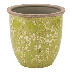 Clayre & Eef Fioriera Verde Ceramica
