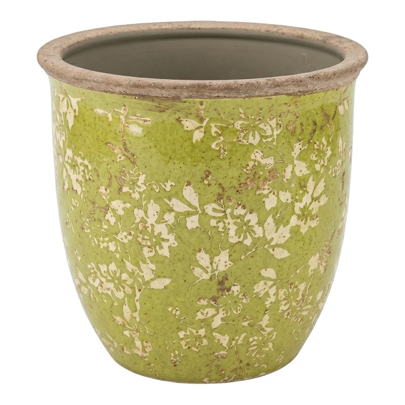 Clayre & Eef Fioriera Verde Ceramica