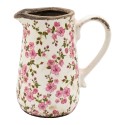Clayre & Eef Dekorative Kanne Beige Keramik Blumen