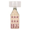 Clayre & Eef Waxinelichthouder 5x5x12 cm Zilverkleurig Glas