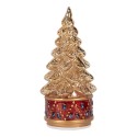 Clayre & Eef Kerstdecoratie met LED-verlichting Kerstboom Ø 12x27 cm Goudkleurig Glas