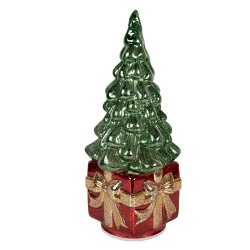 Clayre & Eef Christmas Decoration with LED Lighting Christmas Tree 13x13x30 cm Green Plastic