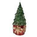 Clayre & Eef Christmas Decoration with LED Lighting Christmas Tree 13x13x30 cm Green Plastic